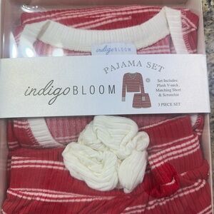 Red and White Pajama Set